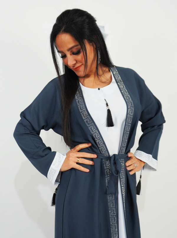 Blue&White Zoom nida Abaya