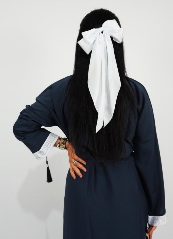 Blue&White Zoom nida Abaya - Image 4