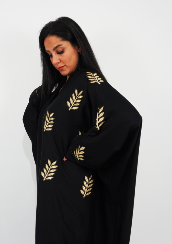 Black and Gold Bagi Abaya - Image 2