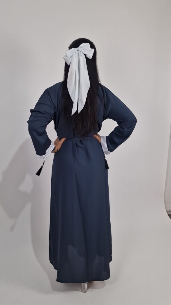 Blue&White Zoom nida Abaya - Image 7