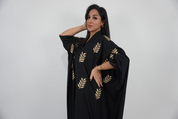 Black and Gold Bagi Abaya - Image 3