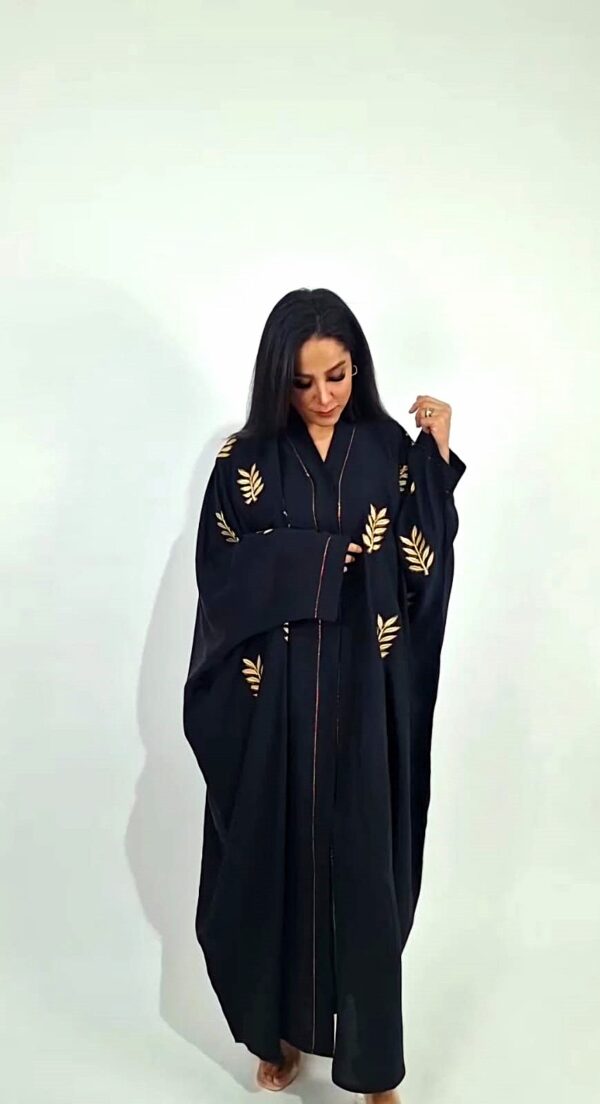 Black and Gold Bagi Abaya - Image 4