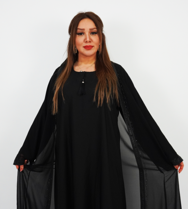 Chiffon shrug Abaya - Image 8