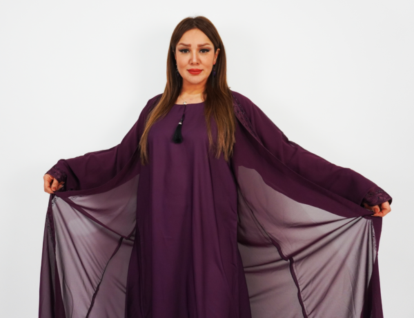 Chiffon shrug Abaya - Image 10