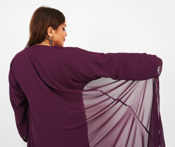 Chiffon shrug Abaya - Image 3