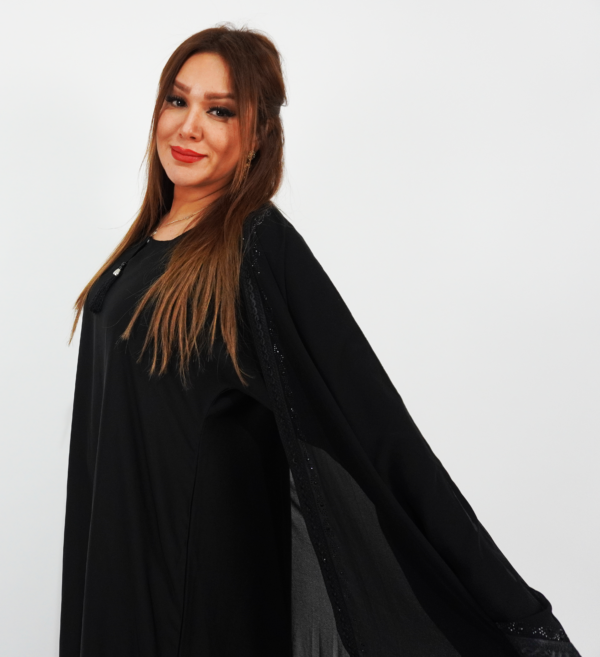 Chiffon shrug Abaya - Image 5