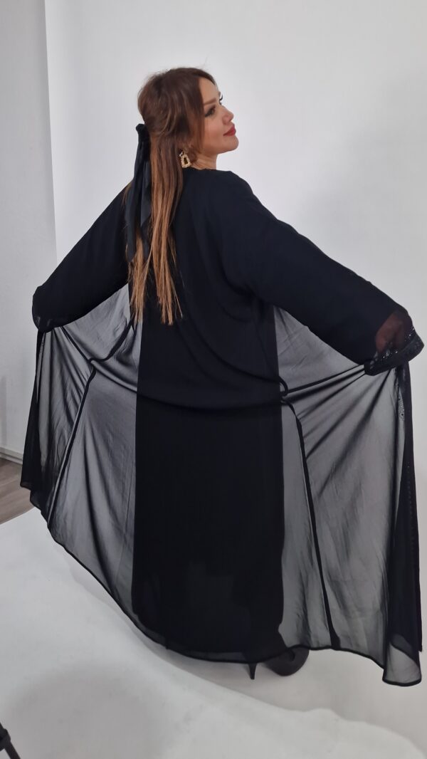 Chiffon shrug Abaya - Image 4