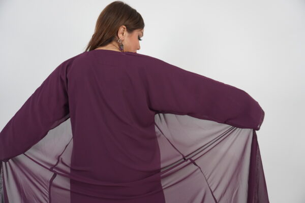 Chiffon shrug Abaya - Image 4