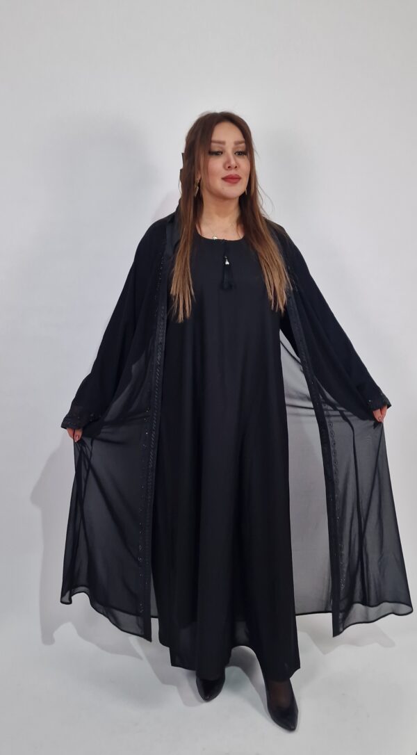 Chiffon shrug Abaya - Image 3