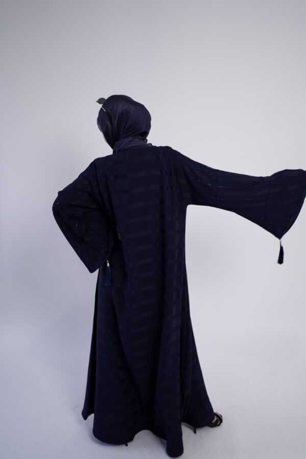 Lina Twilight Striped Abaya - Image 3
