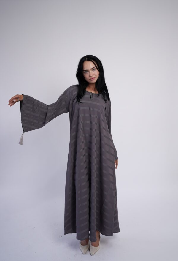 Lina Twilight Striped Abaya - Image 3
