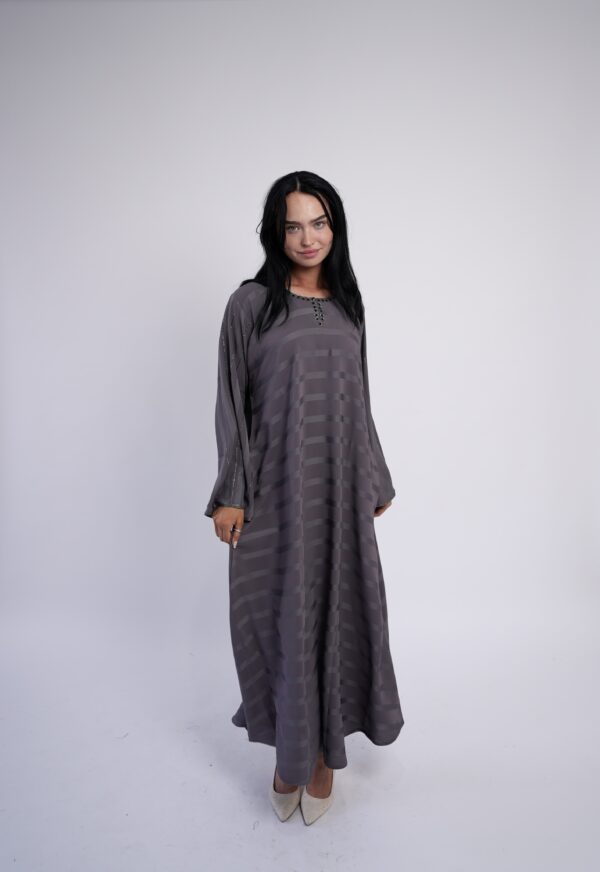 Lina Twilight Striped Abaya - Image 5