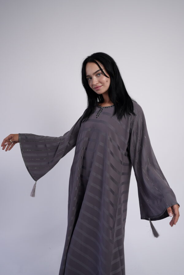 Lina Twilight Striped Abaya - Image 6