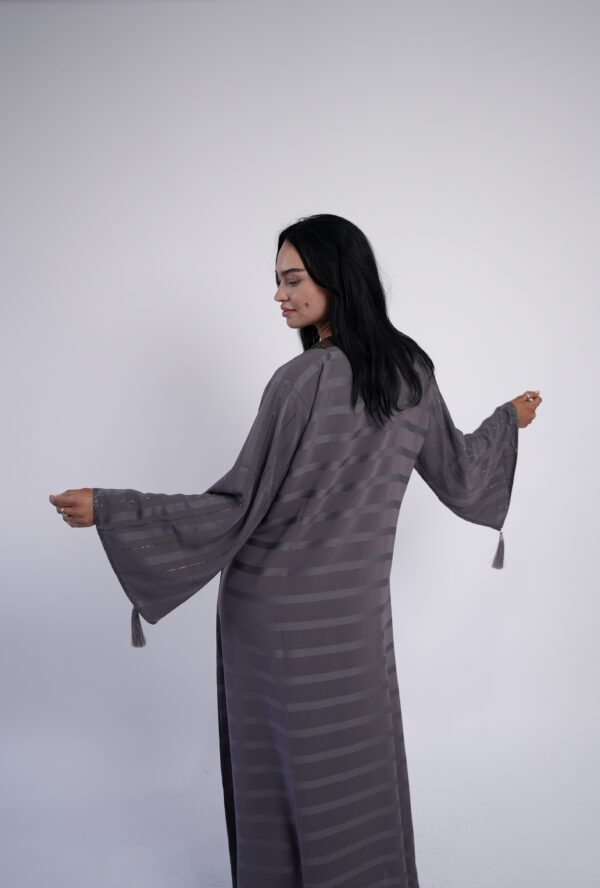 Lina Twilight Striped Abaya - Image 7