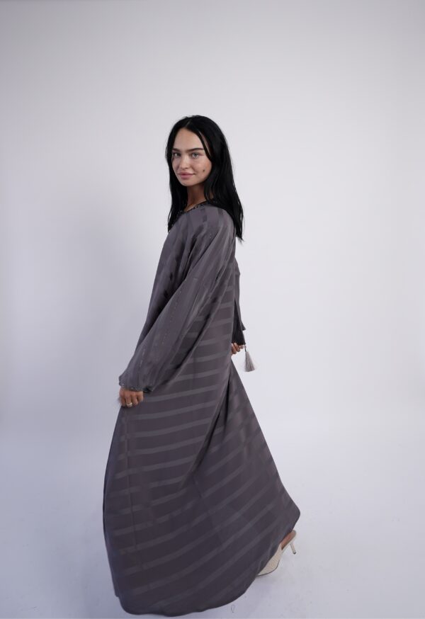 Lina Twilight Striped Abaya - Image 8