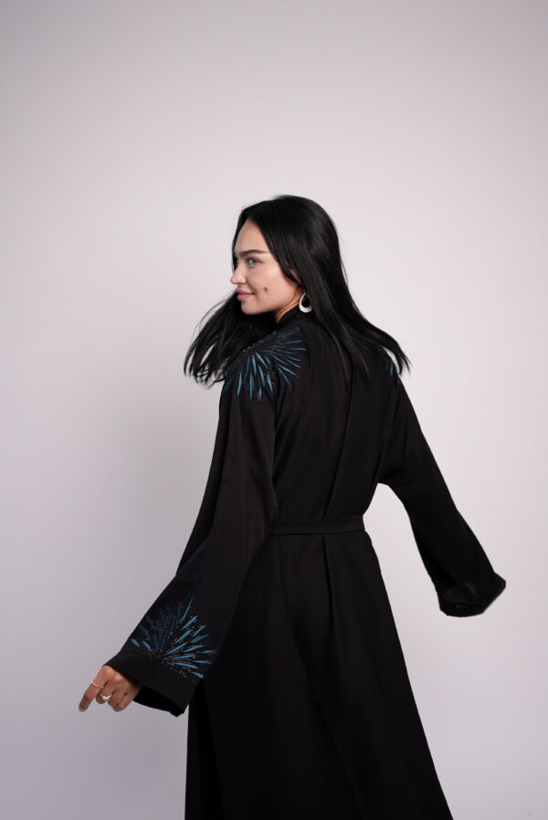 Noir Élan – Black Embroidered Abaya - Image 6