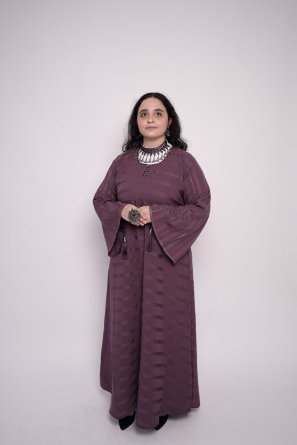 Lina Twilight Striped Abaya