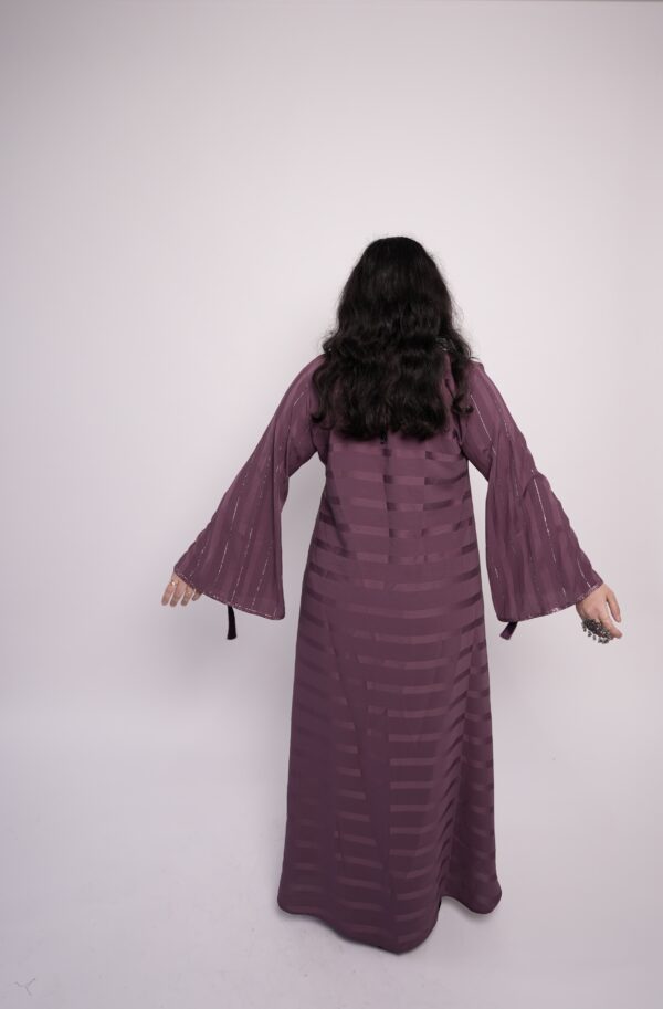 Lina Twilight Striped Abaya - Image 5