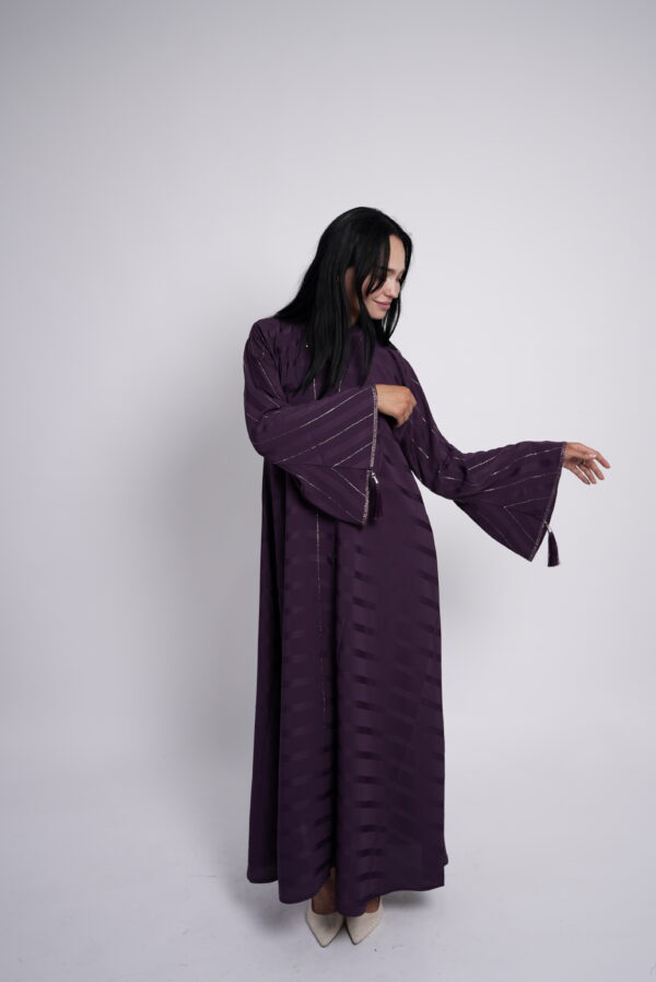 Lina Twilight Striped Abaya - Image 3