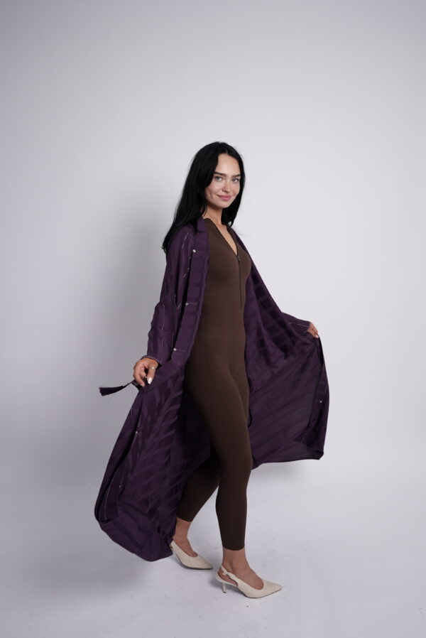 Lina Twilight Striped Abaya - Image 5
