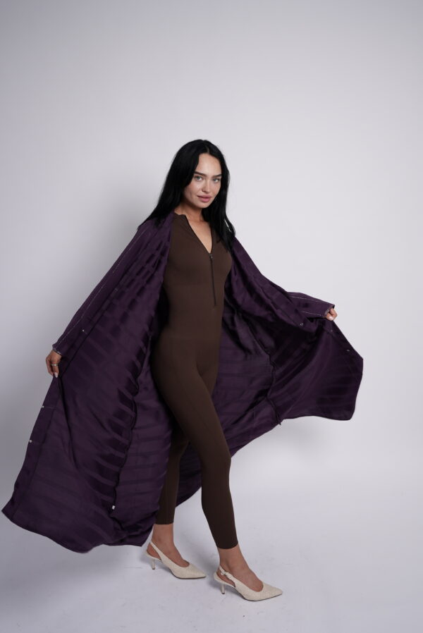 Lina Twilight Striped Abaya - Image 7