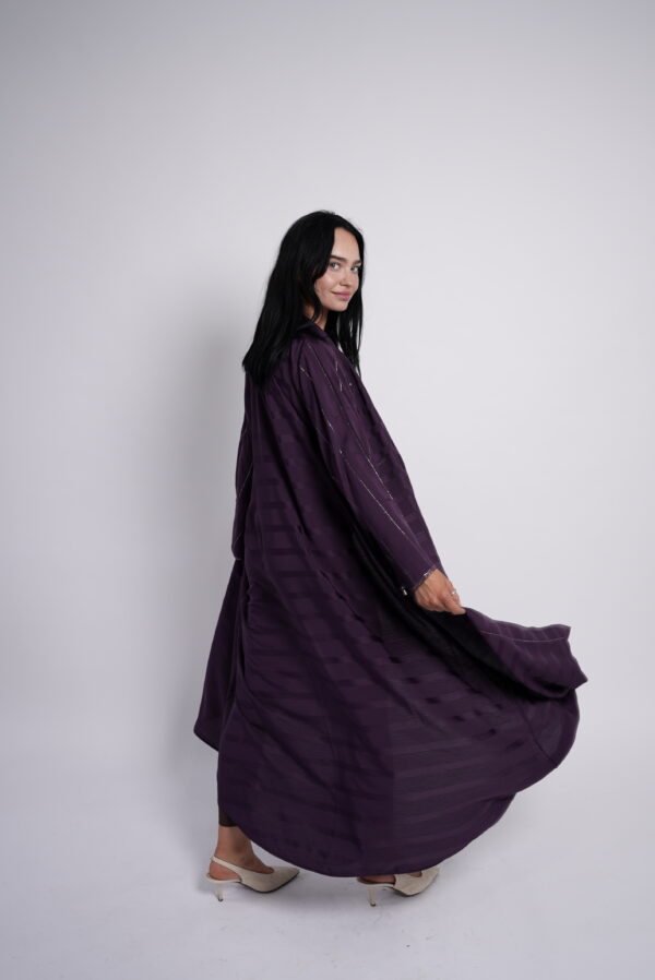 Lina Twilight Striped Abaya - Image 8