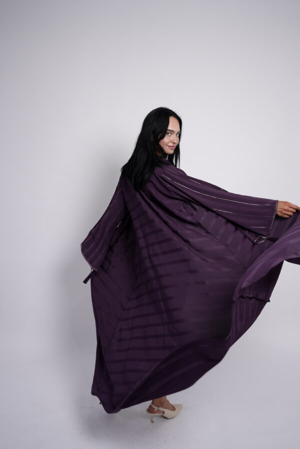 Lina Twilight Striped Abaya - Image 2