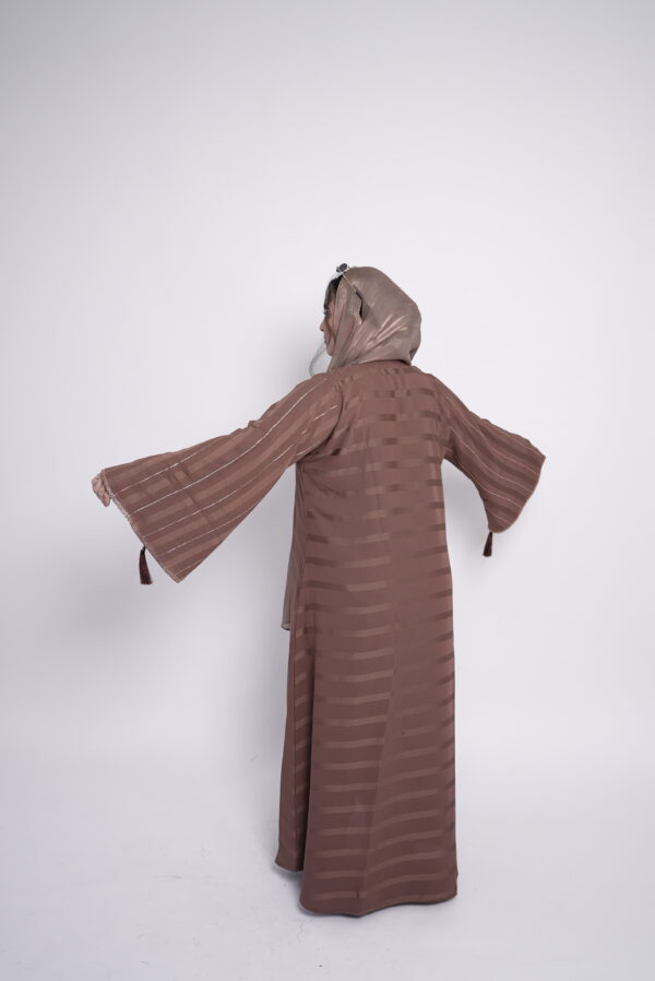 Lina Twilight Striped Abaya - Image 4