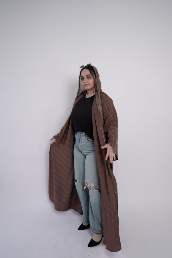 Lina Twilight Striped Abaya - Image 5