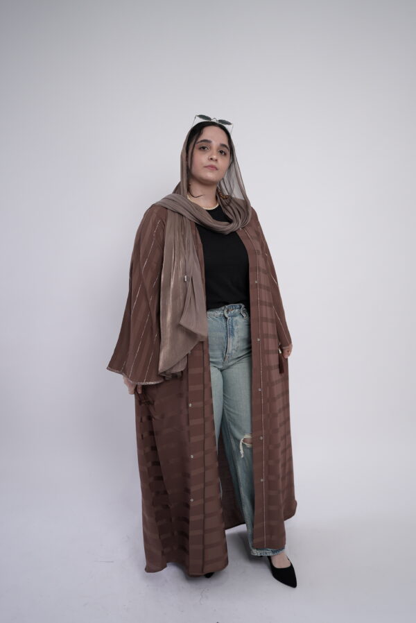 Lina Twilight Striped Abaya - Image 6