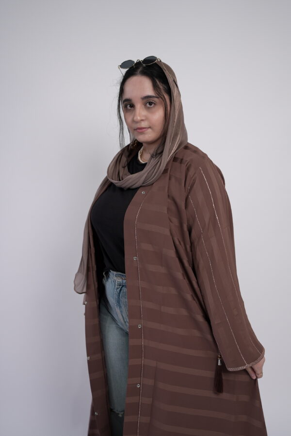 Lina Twilight Striped Abaya - Image 7