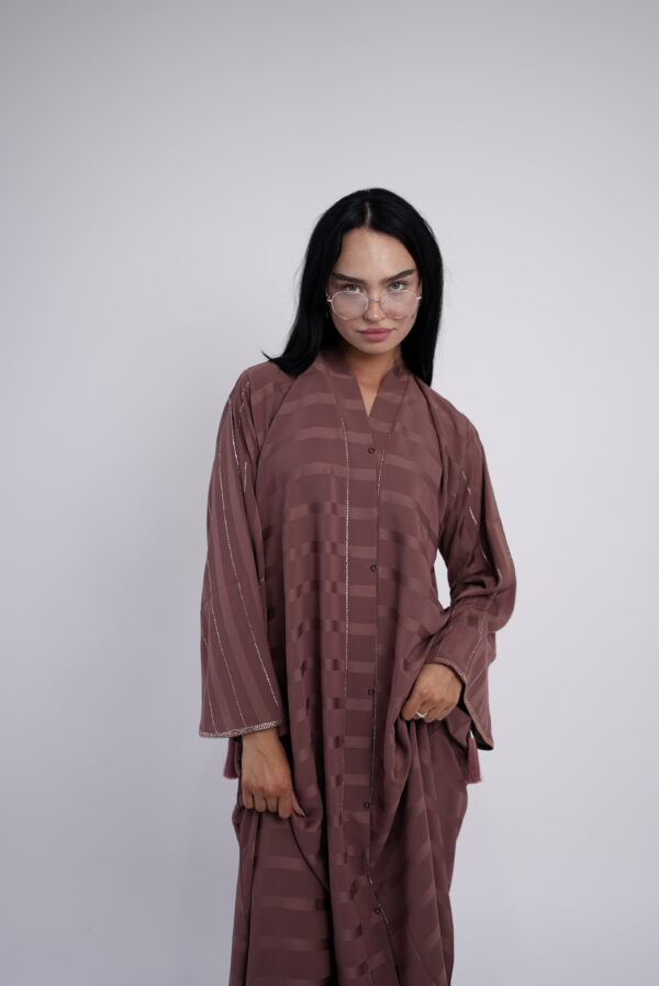 Lina Twilight Striped Abaya