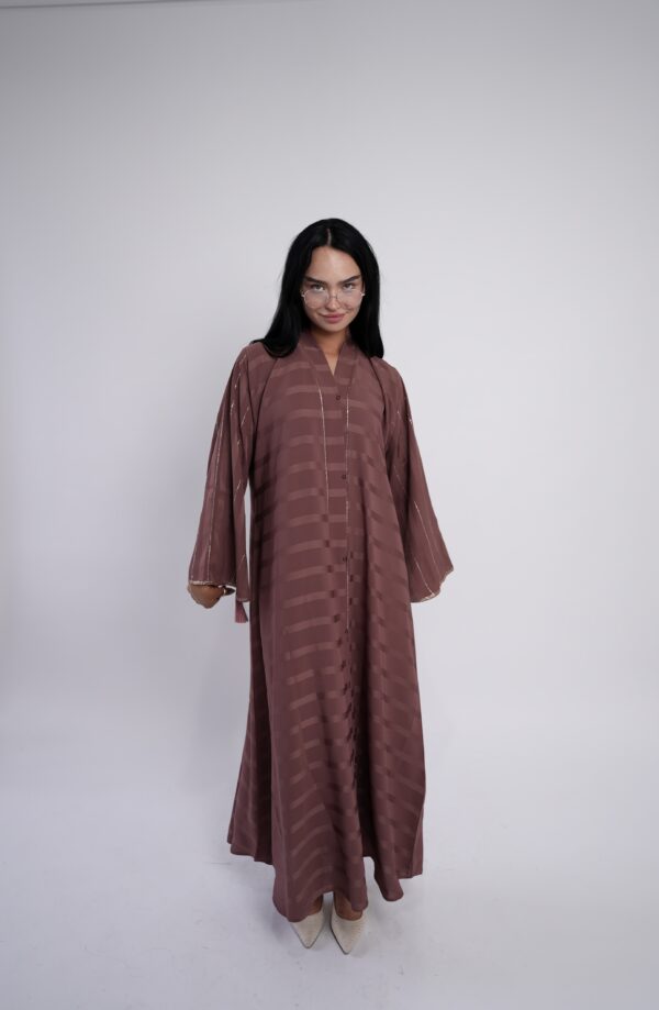 Lina Twilight Striped Abaya - Image 2