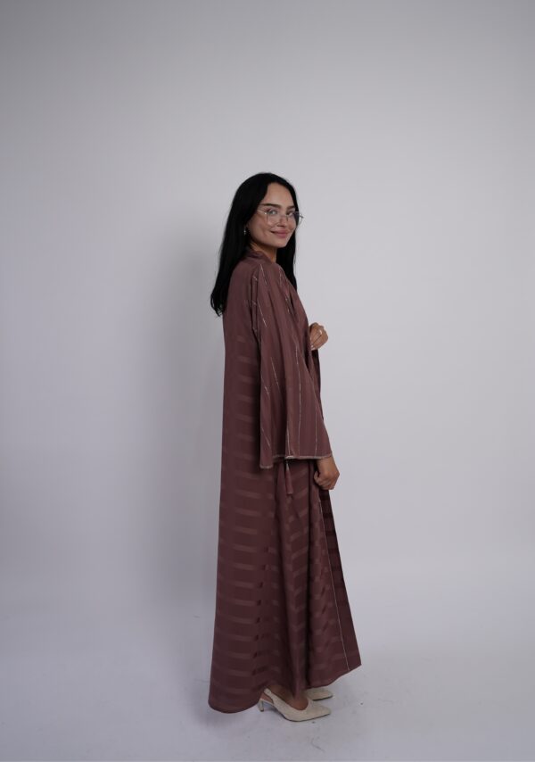 Lina Twilight Striped Abaya - Image 3