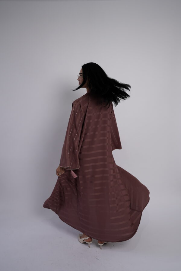 Lina Twilight Striped Abaya - Image 4