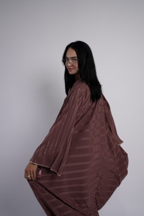 Lina Twilight Striped Abaya - Image 6