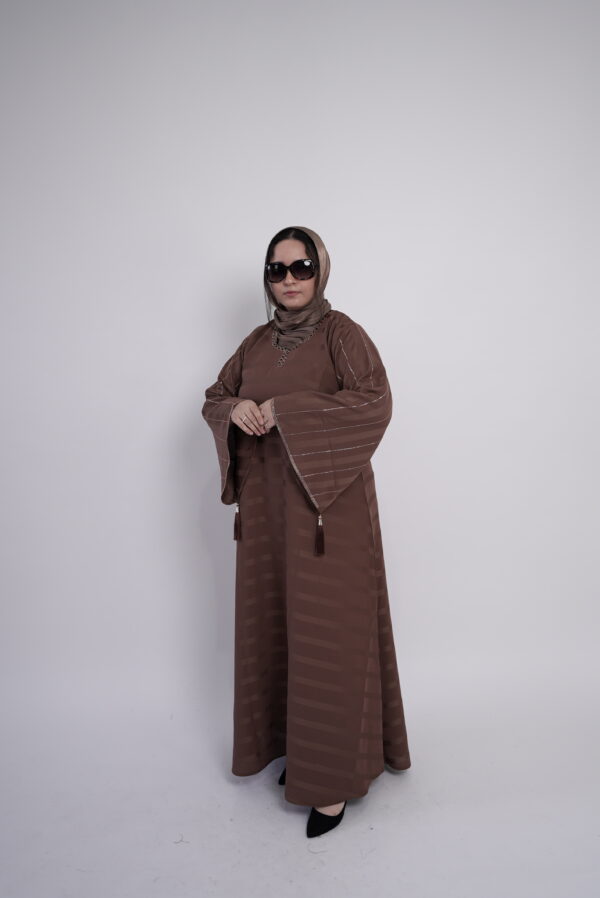 Lina Twilight Striped Abaya - Image 2