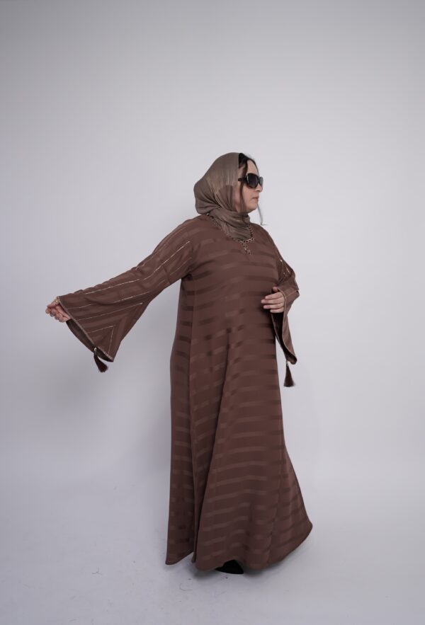 Lina Twilight Striped Abaya - Image 5