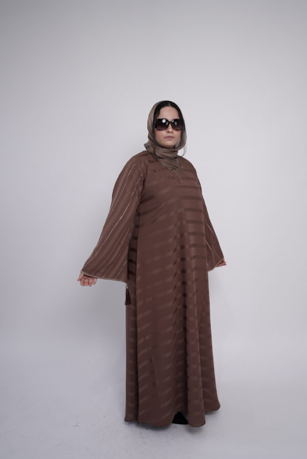 Lina Twilight Striped Abaya - Image 4