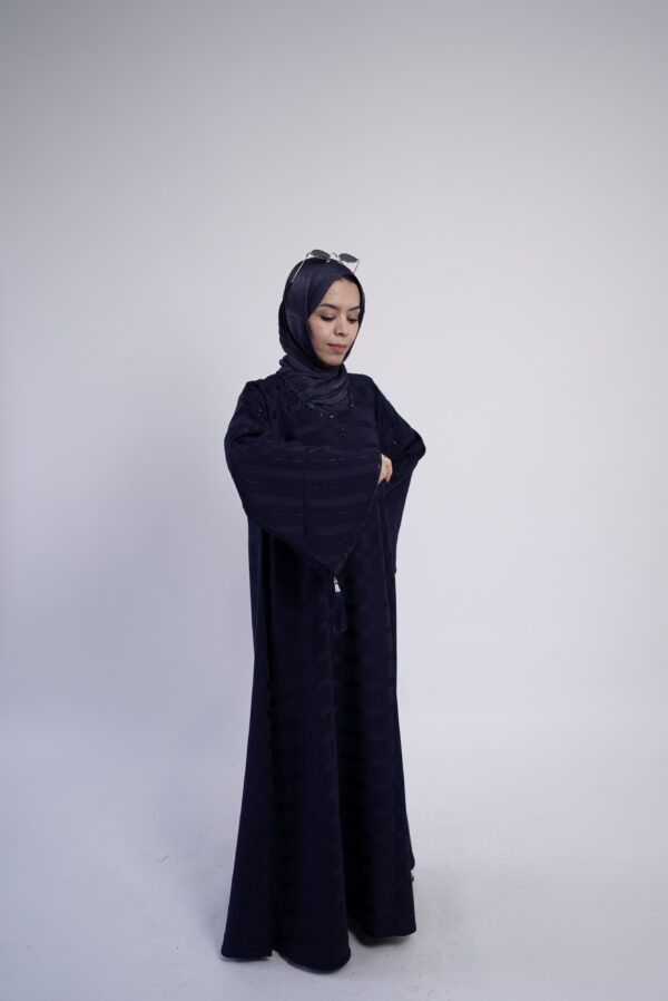 Lina Twilight Striped Abaya - Image 2