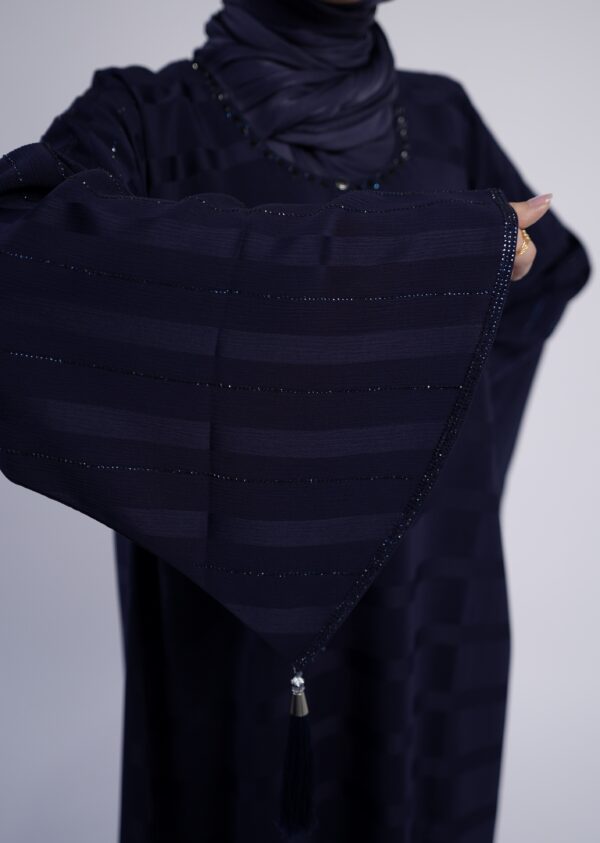 Lina Twilight Striped Abaya - Image 5